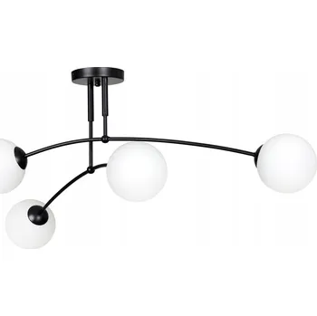 Emibig PREGOS 4 BLACK Stropní Svítidlo/stropní svítidlo Ocel lakovaná sklo Černá 1