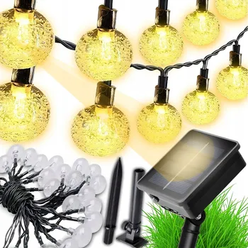 Venkovní osvětlení SOLÁRNÍ ZAHRADNÍ GIRLANDA 10 METRŮ SVĚTELNÁ SOLÁRNÍ SVĚTLA 100 LED