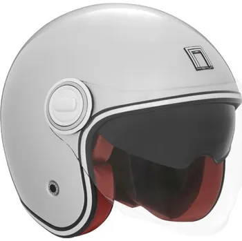 Helma na motorku Nox Premium Otevřená Přilba Jest Heritage Solid Stříbrná L