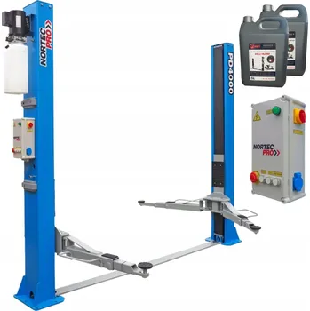 Hever Dvousloupový Hever Nortec PD4000N 4t, 3segmentová automatická ramena