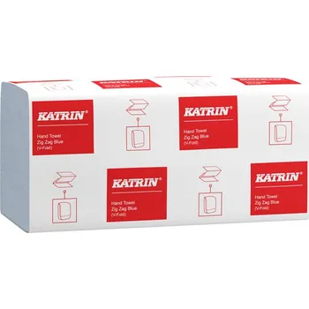 Papírový ručník KATRIN Papírové ručníky skládané Z-Z Basic Katrin modré / 1-vrstvé / 250 ks 31788