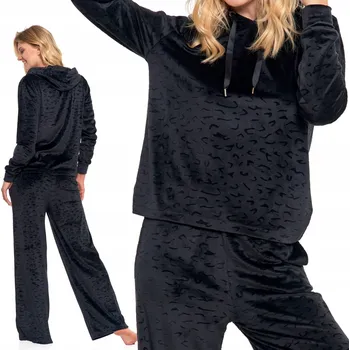 Dámské noční prádlo Moraj dámské pyžamo polyester černé barvy, velikost M