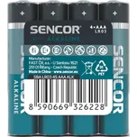 Baterie Sencor alkalická tužková AAA LR03 / 4 ks Sencor