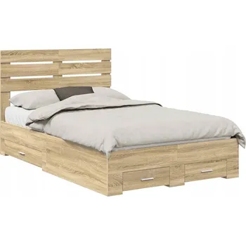 Postel Rámeček postele s zásuvkou a opěrkou hlavy Materiál na bázi dřeva