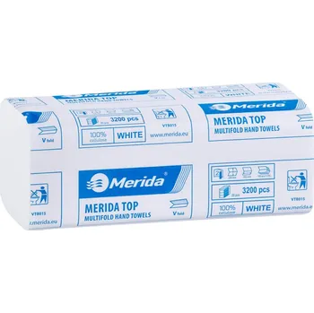 Papírový ručník Papírové ručníky skládané Z-Z Merida bílé / 2-vrstvé / 160 ks merida