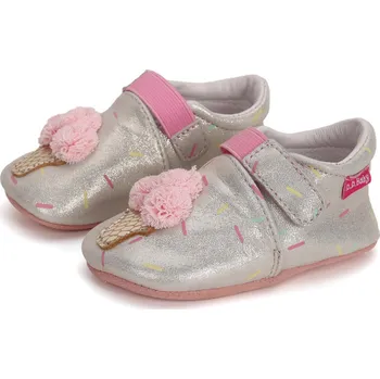 Capáčky DDstep Kožené capáčky D.D.step K1596-41611 Silver Velikost: M