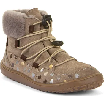 Dívčí polobotky Zimní Froddo barefoot boty Up Furry Tex Beige G3110270-4 Velikost: 33