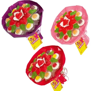 Bonbon Look O Look žvýkací bonbony ve tvaru kytice 1 ks 145 g