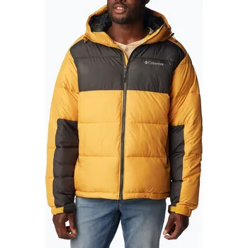 Pánské oblečení Pánská péřová bunda Columbia Pike Lake II s kapucí raw honey/shark down
