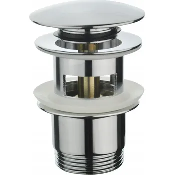 Sifon Zátka s přepadem klik-klak kulatý Instadrain stříbrná