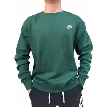 Pánská mikina Pánská mikina NIKE NSW CLUB CREW BV2662-323 bez kapuce zelená XL