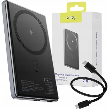 Powerbank Allity 5000 mAh šedý