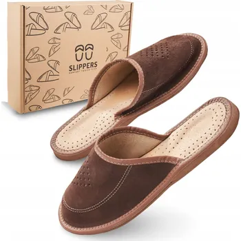 Pánské pantofle Pánské kožené pantofle pro každodenní nošení, pohodlné, odolné, elegantní slippery vel. 45