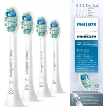 Náhradní hlavice k elektrickému kartáčku Náhradní Hlavice pro zubní kartáček Philips Sonicare C2 Optimal Plaque Defence, 4 kusy