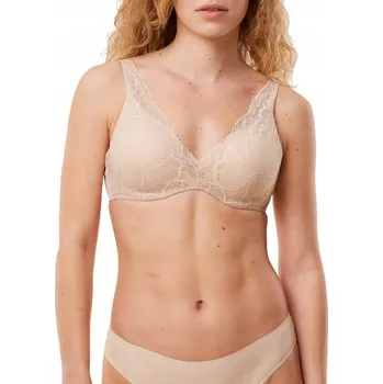 Podprsenka Podprsenka TRIUMPH vyztužená béžová Body Make-Up Illusion Lace WP 85F