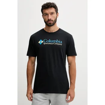 Pánské oblečení Tričko Columbia CSC Basic Logo 1680053. černá 99A, vel. S