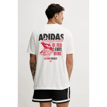 Pánské tričko Bavlněné tričko adidas Originals Pizza Box Tee HY2073 bílá 00X, vel. L