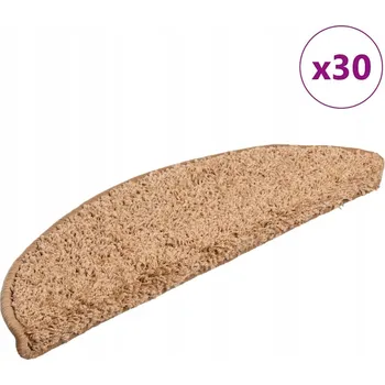 Nášlap na schod Kobercové nášlapy na schody 30 ks Béžové 56x17x3 cm