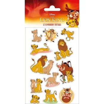 Dřevěná hračka Dětské tetovací obtisky Lví král, 10 x 20 cm, 1 arch