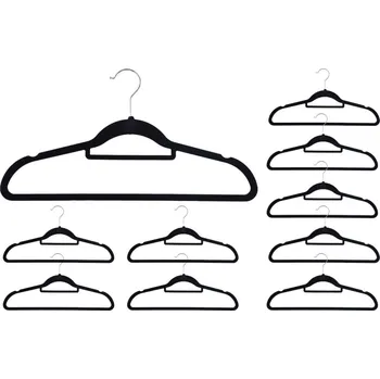 Věšák Velurový věšák MAXI 100 ks černý