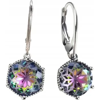 Náušnice Stříbrné náušnice s křišťál SWAROVSKI Volcano