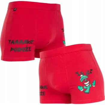Boxerky Pánské vánoční boxerky velikosti XL bavlna a motivem sob Moraj
