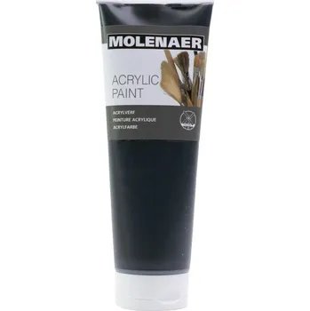 Výtvarná barva Creall Akrylová barva Molenaer - 250 ml - černá