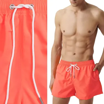 Pánské plavky PÁNSKÉ PLAVKY Atlantic Plavkové Šortky Neonové Rychleschnoucí - L