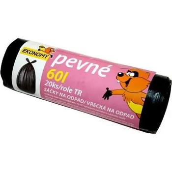 Pytle na odpadky Studio 1+1 Pytle do koše Vipor Ekonomy - 60x70cm / 60l / 10my / 20 ks / černá 118972