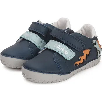 Chlapecká obuv DDstep Svítící kožené boty D.D.step S050-41140A Bermuda Blue Velikost: 34