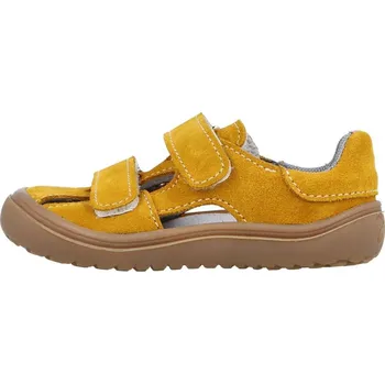 Dívčí sandály Jonap barefoot kožené sandálky Daisy horčicová Velikost: 30