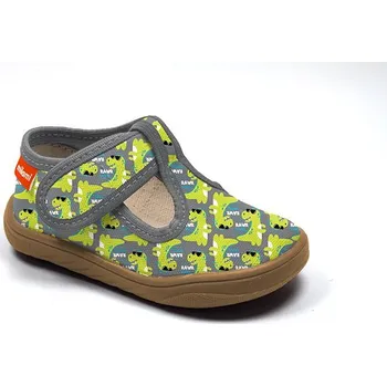 Chlapecké tenisky Barefoot plátěnky Milami BF1 MAC31 04A Grey Dino Velikost: 31