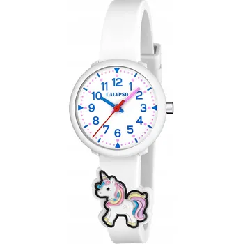 Hodinky Calypso Dívčí analogové quartzové hodinky bílé UNICORN JEDNOROŽEC (Jednorožec)