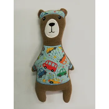 plyšák Plyšový medvídek hnědý v pyžámku - 24cm