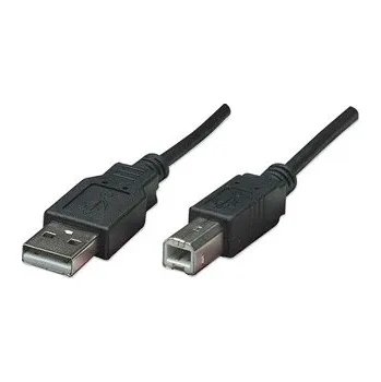 Datový kabel USB kabel (2.0), USB A samec - USB B samec, 1.8m, černý