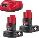 Sada akumulátorů a nabíječky Milwaukee M12 NRG-402