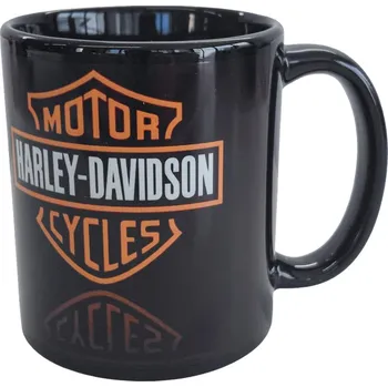 Hrnek Harley-Davidson s logem a motocyklem – keramický, 330 ml