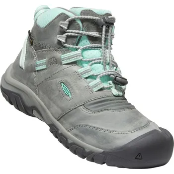 Dětská treková obuv Dětské boty KEEN Ridge Flex MID WP Youth grey/blue tint EU36