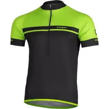 cyklistický dres Etape DREAM pánský dres krátký rukáv černá/zelená vel. L