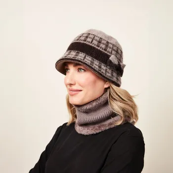 Klobouk Klobouk s mašlí hnědá