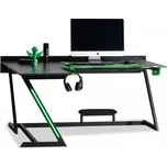 Rohový herní stůl Diego černý/zelený