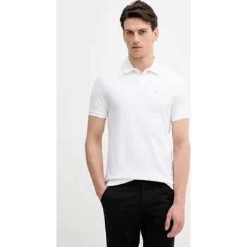 Pánské tričko Bavlněné polo tričko Calvin Klein LV04LC239G bílá 00X, vel. XL