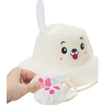 Klobouk Dětský klobouk s psí tlamou a zvedacíma ušima