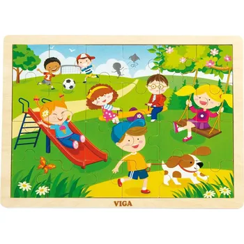 Puzzle Dětské dřevěné puzzle Viga Jaro 24 dílků