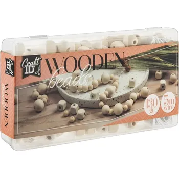 Dětské navlékací korálky Rappa Sada korálků dřevěné