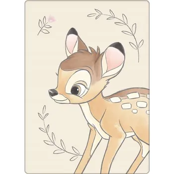 Dětská deka Dětská deka fleecová deka dětská deka 100x140 koloušek Bambi Disney béžová