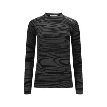 Dámské tričko Aclima WarmWool Crew Neck Women Black Motion černá XL
