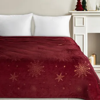 deka VÁNOČNÍ DEKA 27 150X200CM BORDÓ