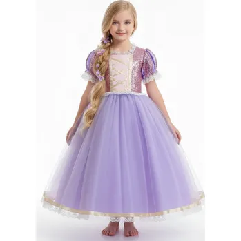 Karnevalový kostým Rapunzel šaty - Na Vlásku Velikost: 130