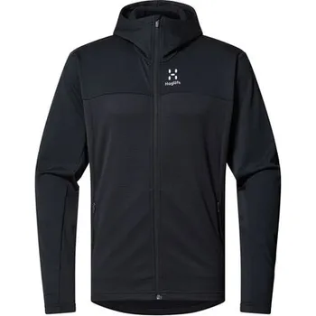 Pánský svetr Haglöfs Lark Mid Hood Men, True Black - pánská mikina L + Doprava zdarma